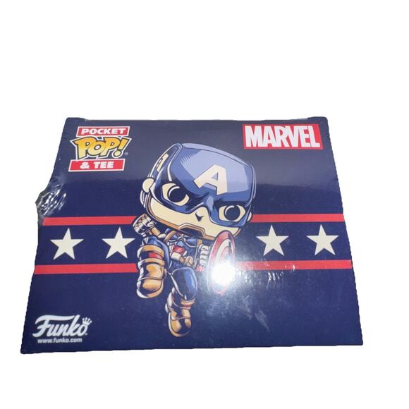 Marvel’s Captain America- Pocket POP/T-Shirt (Small) Bundle - FUNKO POP! MINIS - Picture 8 of 9